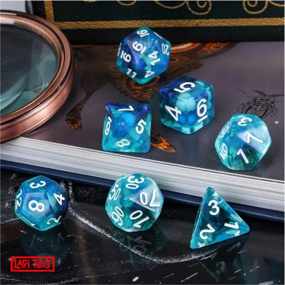 Lapi Toys D&D Polydice Set 7 Stuks - Blauw