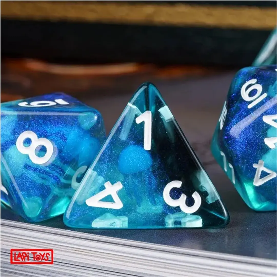 Lapi Toys D&D Polydice Set 7 Stuks - Blauw