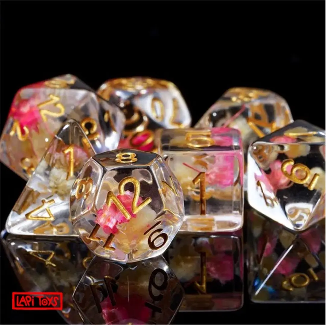 Lapi Toys DnD Polydice Set 7 Stuks - Transparant