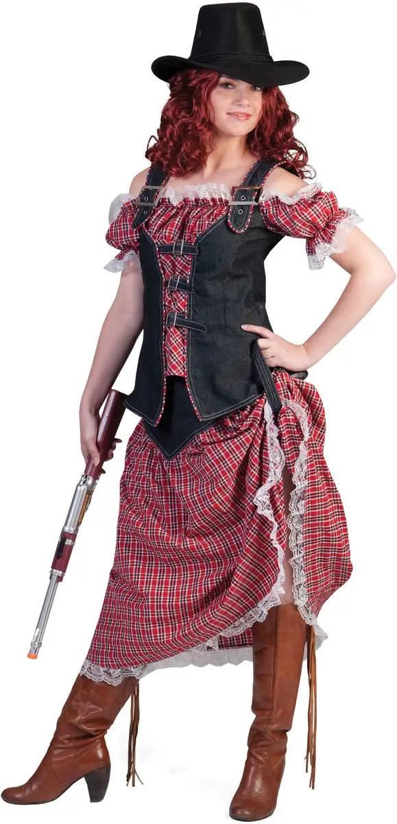Espa Cowboypakje Annet - Rood/Blauw - L/XL