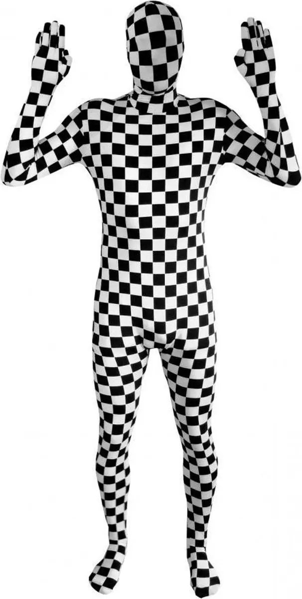 Espa Morphsuit Volwassenen Geblokt Zwart/Wit