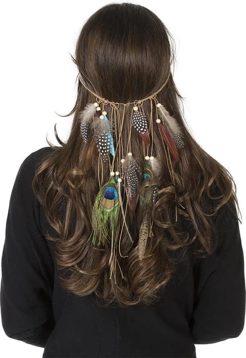 Espa Hoofdband met veren Luxe Indiaan