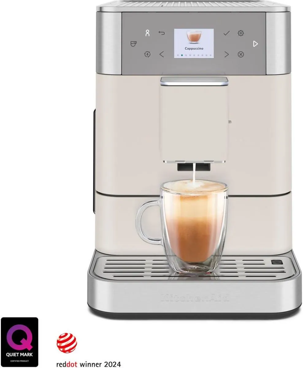 KitchenAid Volautomatische Espressomachine KF6 - koffiemachine met 15 receptopties en automatische melkopschuimer - Porcelain White