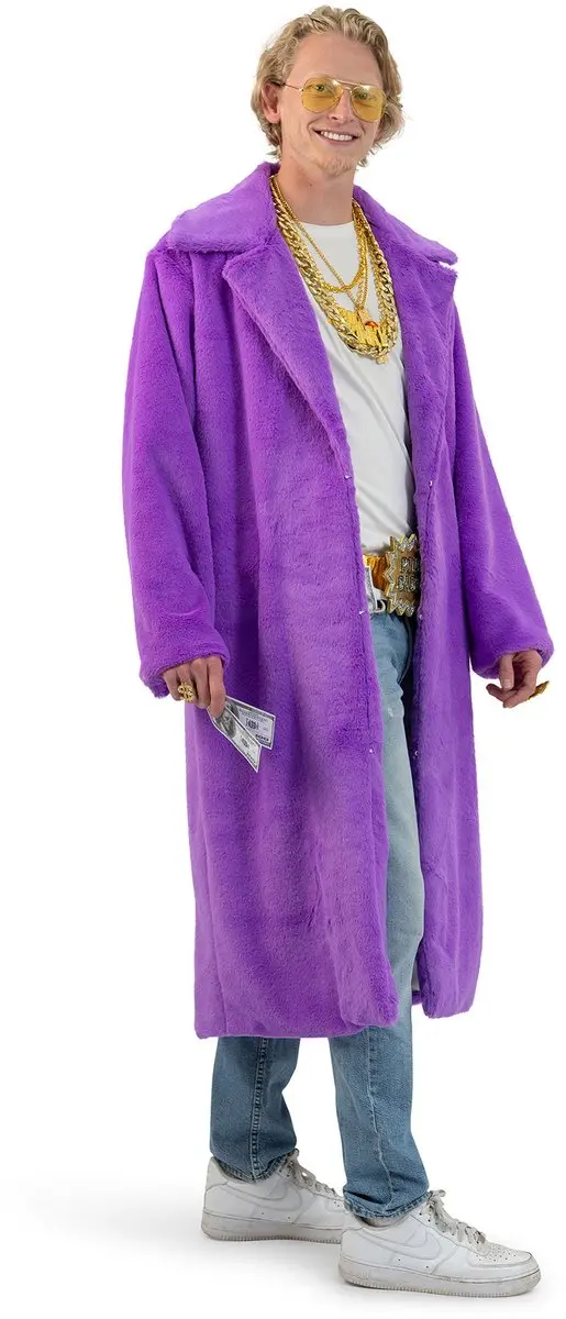 Espa Paarse Fluffy Lange Bontjas - XL/XXL