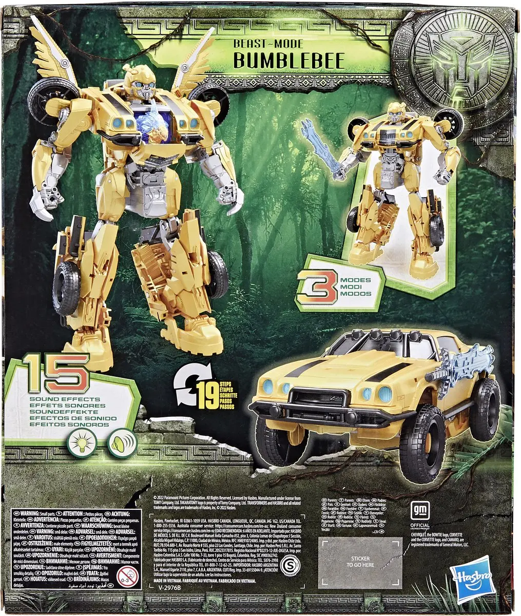 Transformers Rise of the Beasts Beast Mode Bumblebee Actiefiguur F40555L1 - Geel