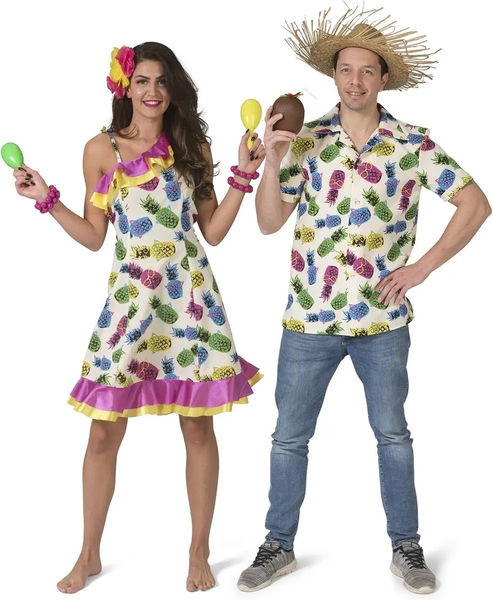 Espa Hawaii Shirt Ananasprint Heren - S/M Wit