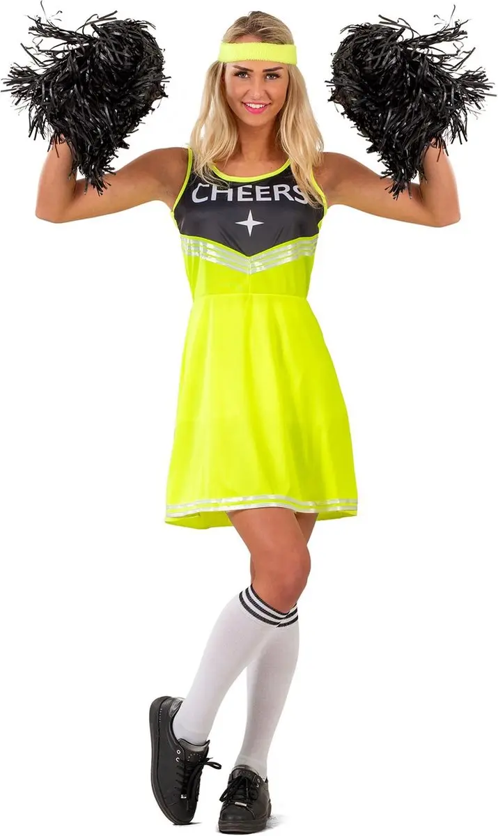 Espa Cheerleader Jurk Shirley - Geel/Zwart - 32/34