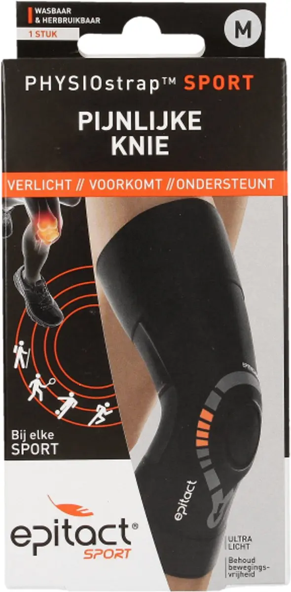 Epitact Knie PhysioStrap Sport M - Zwart - afbeelding 6 van 6