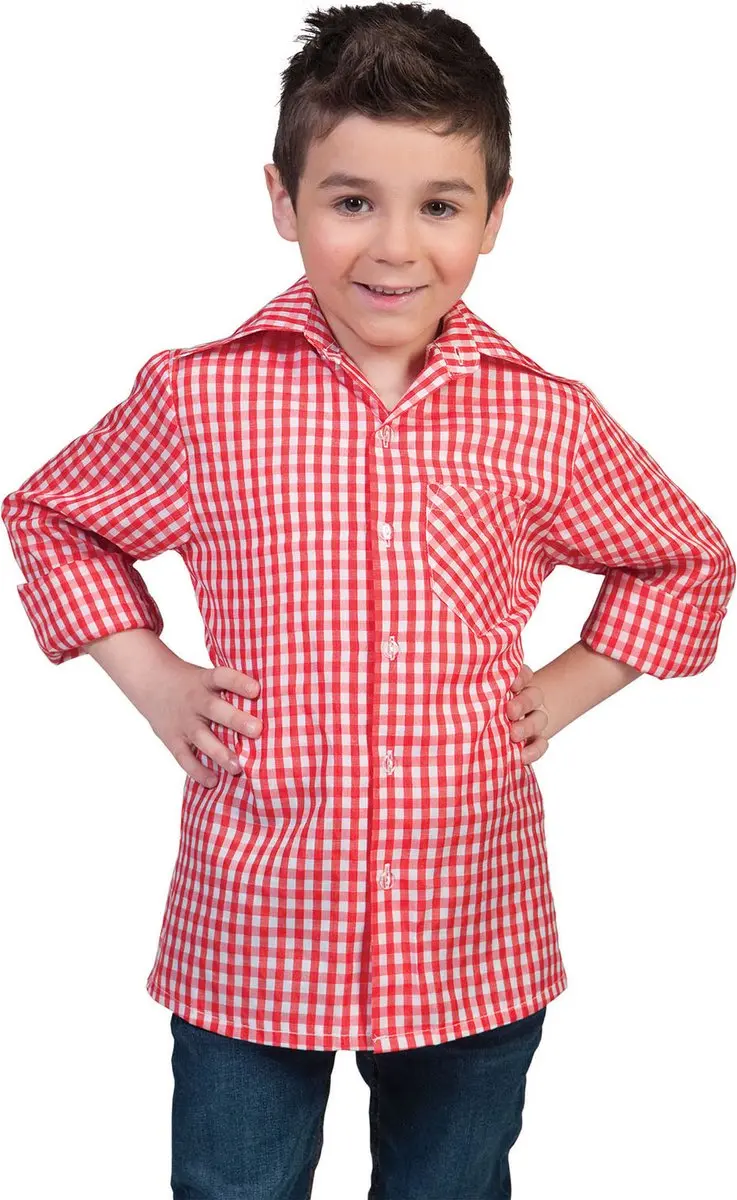 Tiroler blouse rood kind