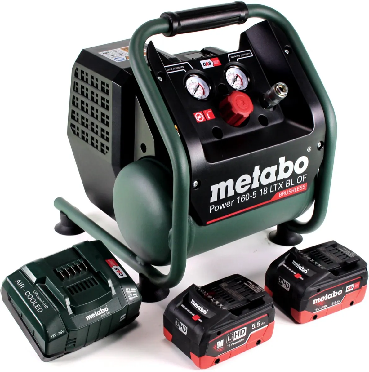 Metabo Power 160-5 18 LTX BL OF Accucompressor 18V - 8,0 bar - 2x 5,5Ah
