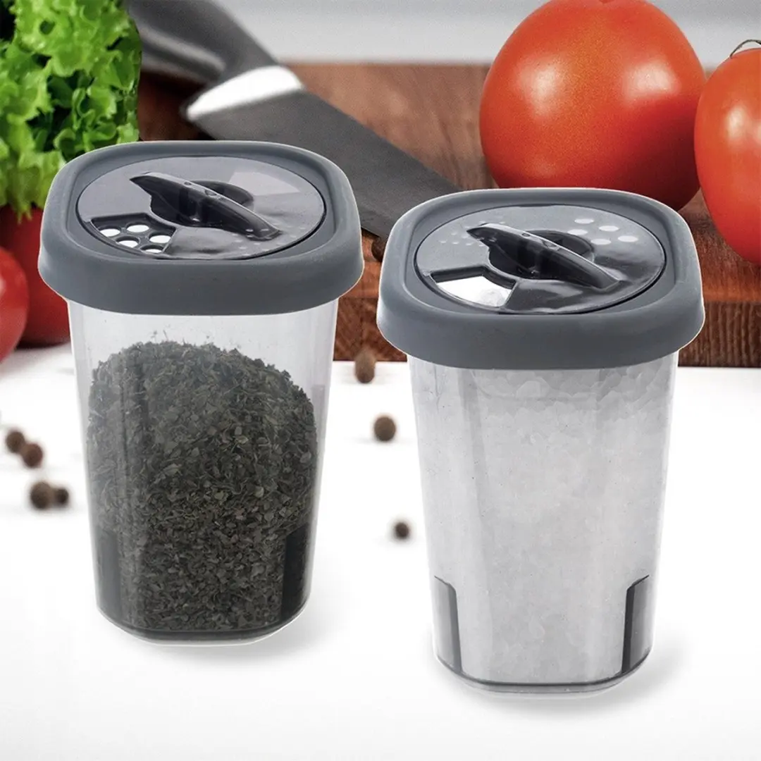 Orion Kruidencontainer met Zeef 320ml - BPA-vrij - Donkergrijs