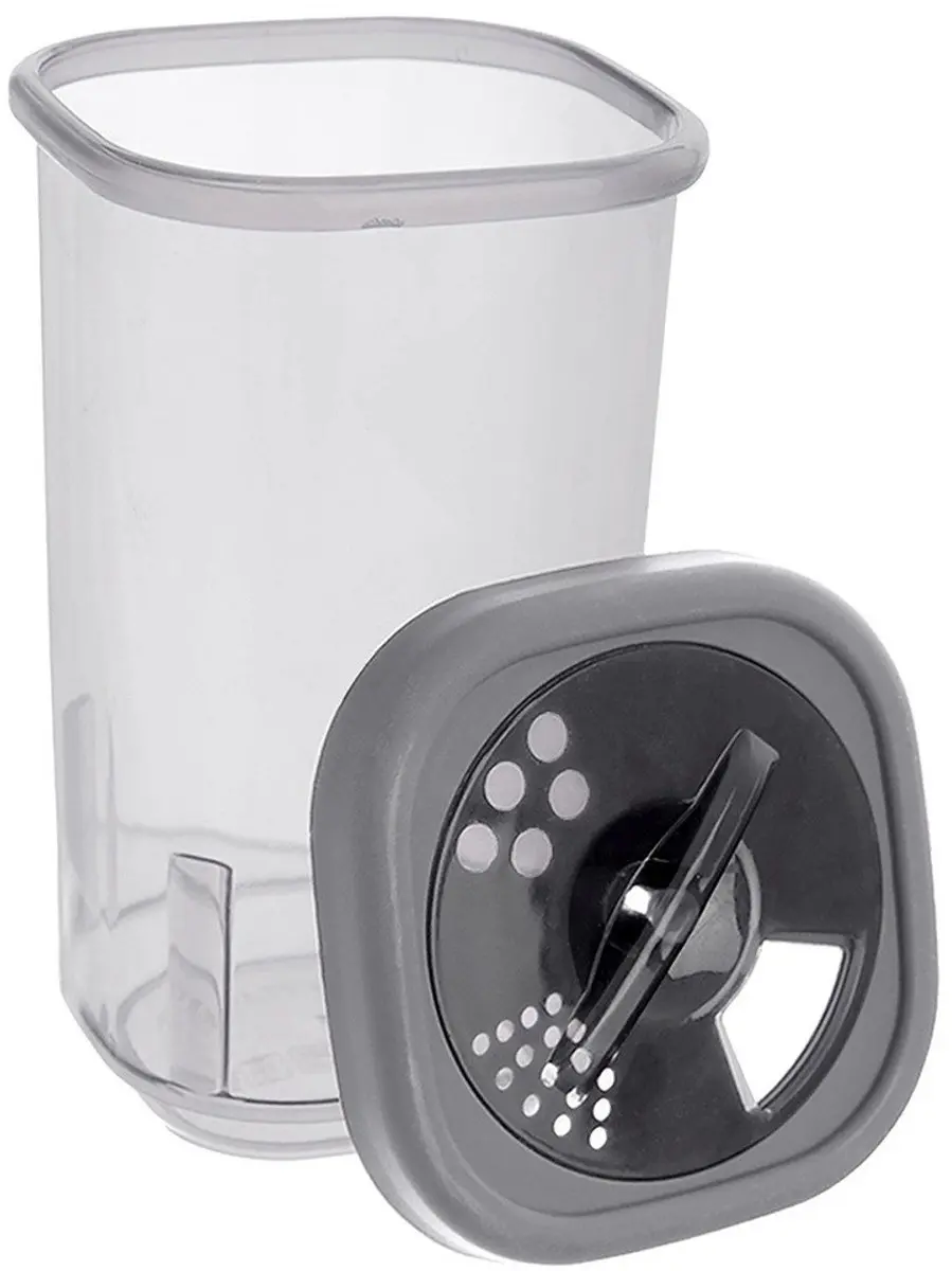 Orion Kruidencontainer met Zeef 320ml - BPA-vrij - Donkergrijs