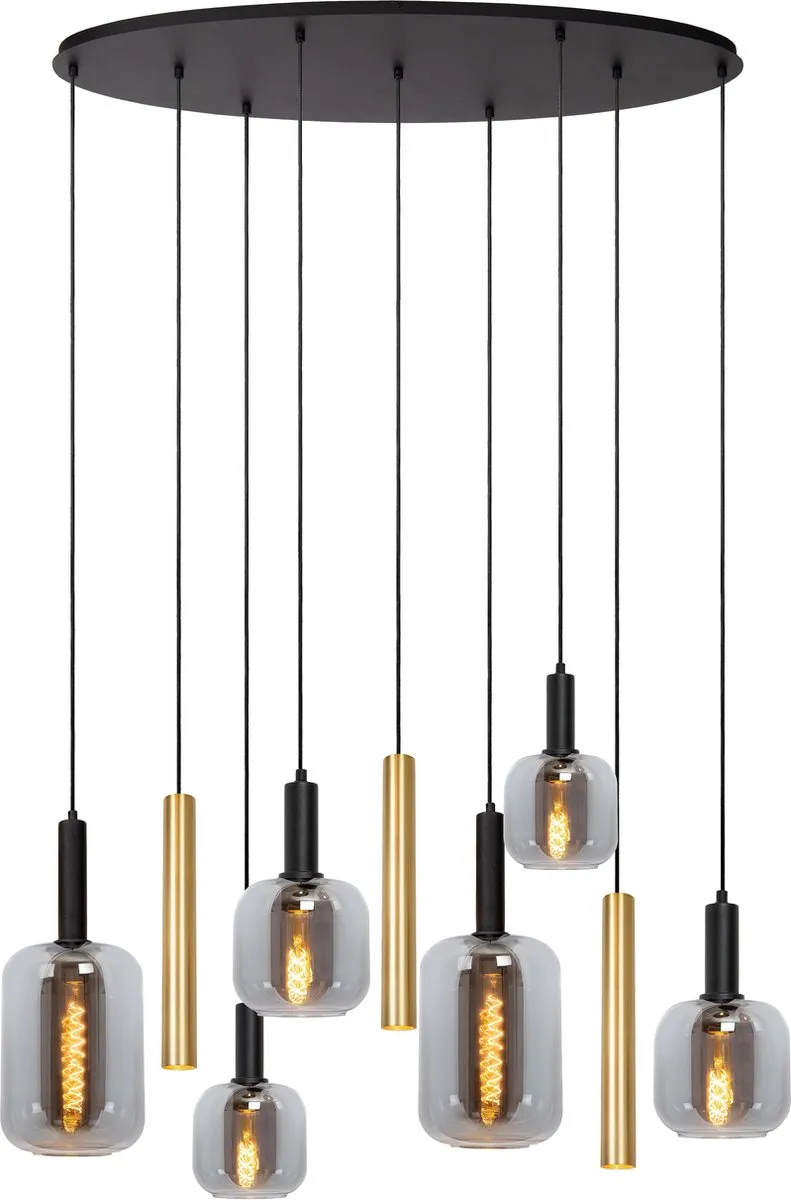 Lucide Joanet Hanglamp 6xE27 - Messing
