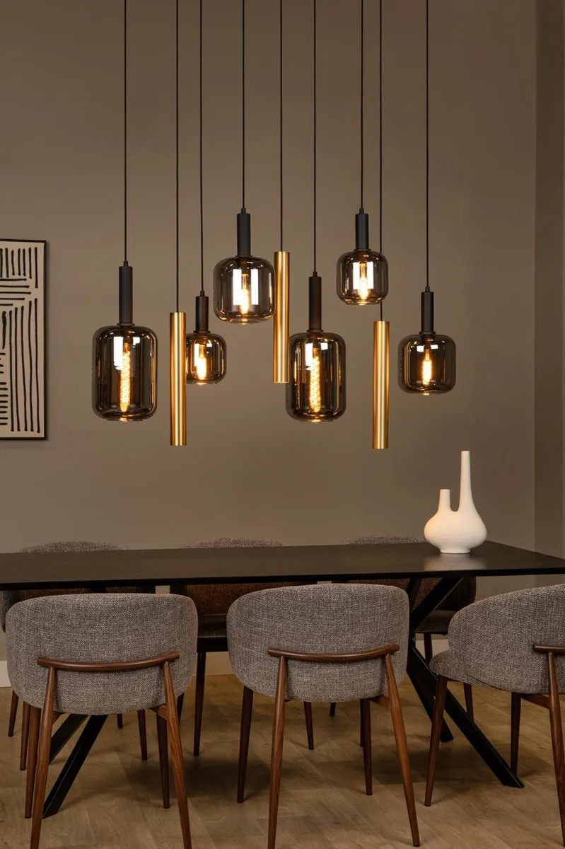 Lucide Joanet Hanglamp 6xE27 - Messing