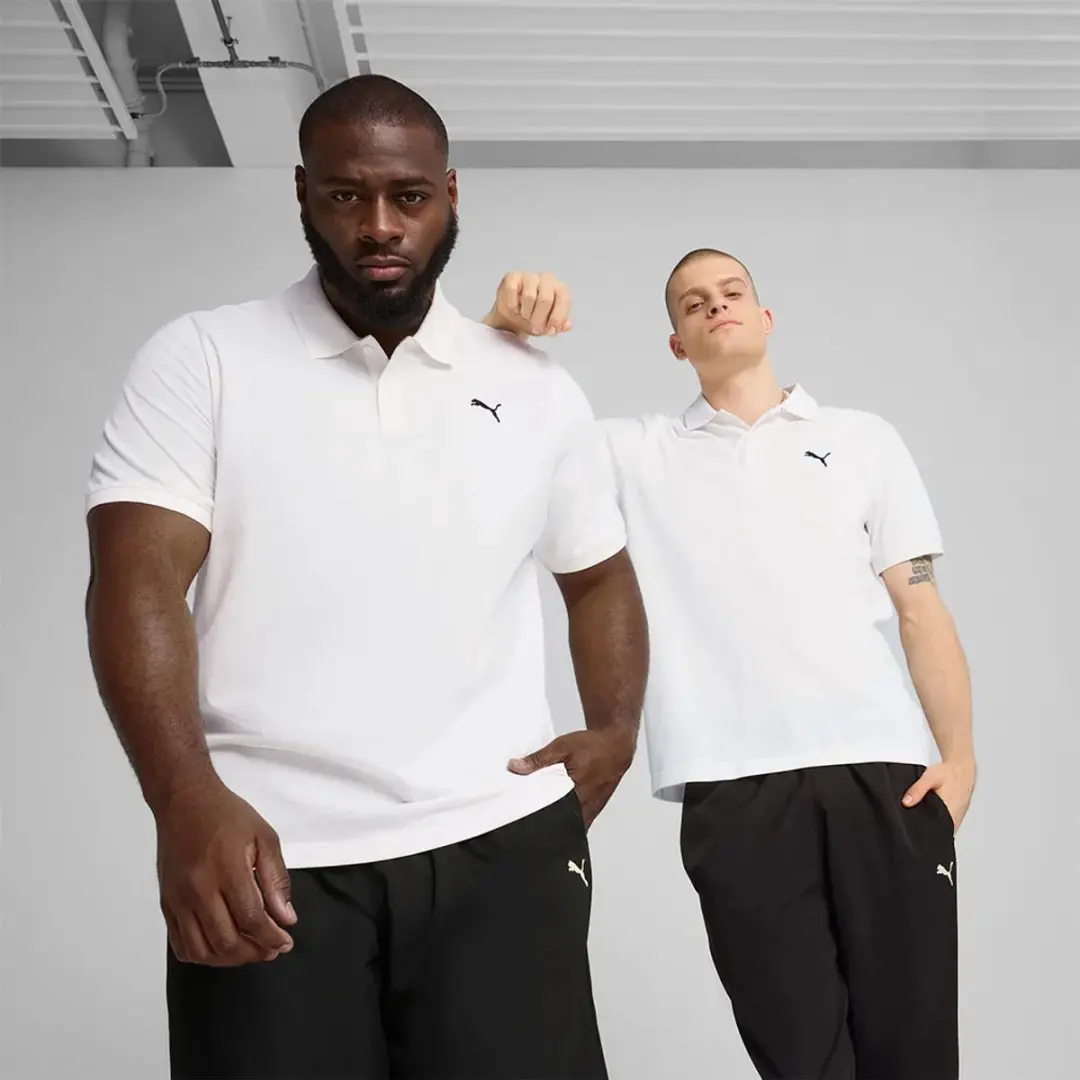 PUMA Essential Korte Mouw Poloshirt Wit - S
