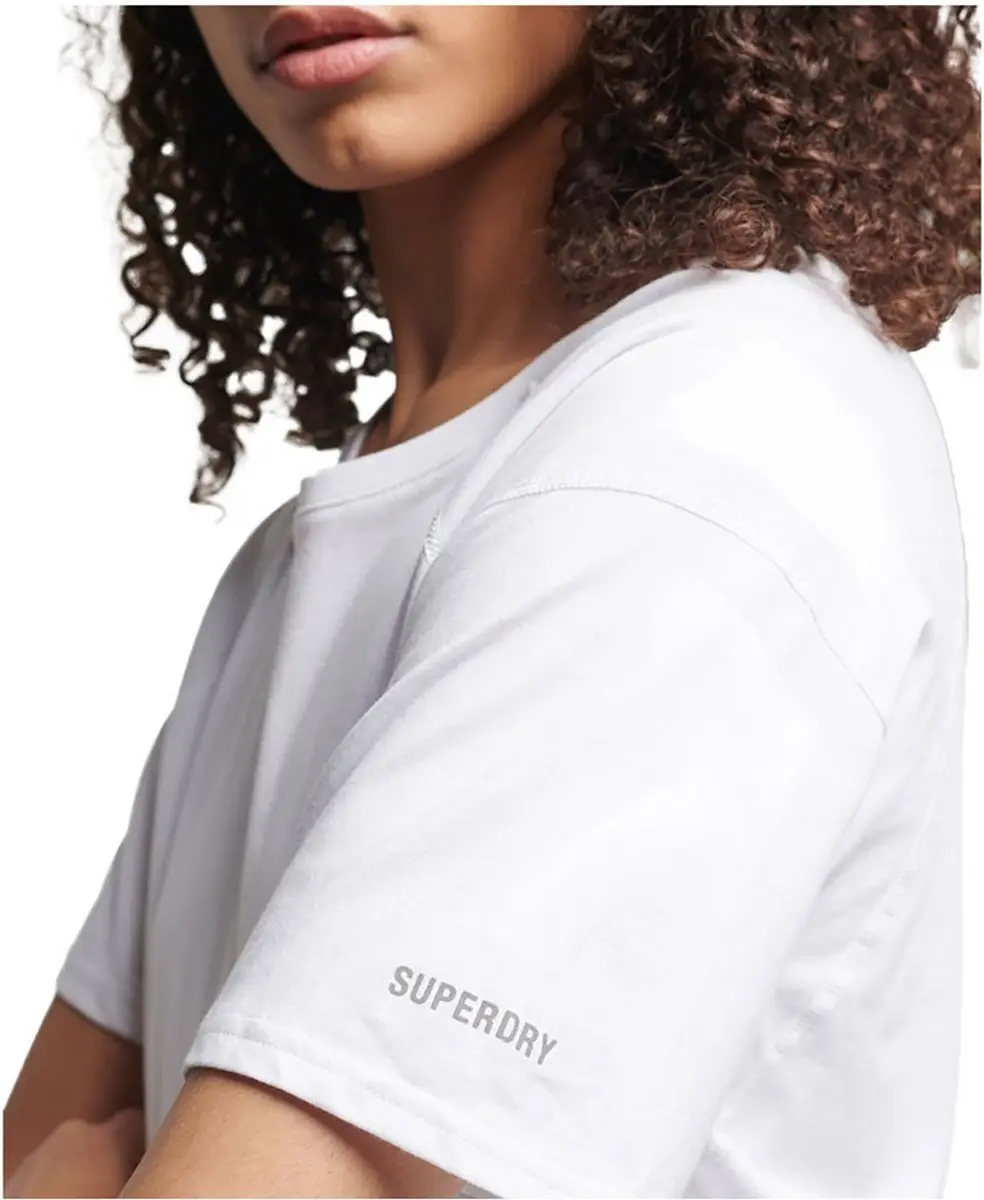 Superdry Run SS Sportshirt Vrouwen - S - Wit