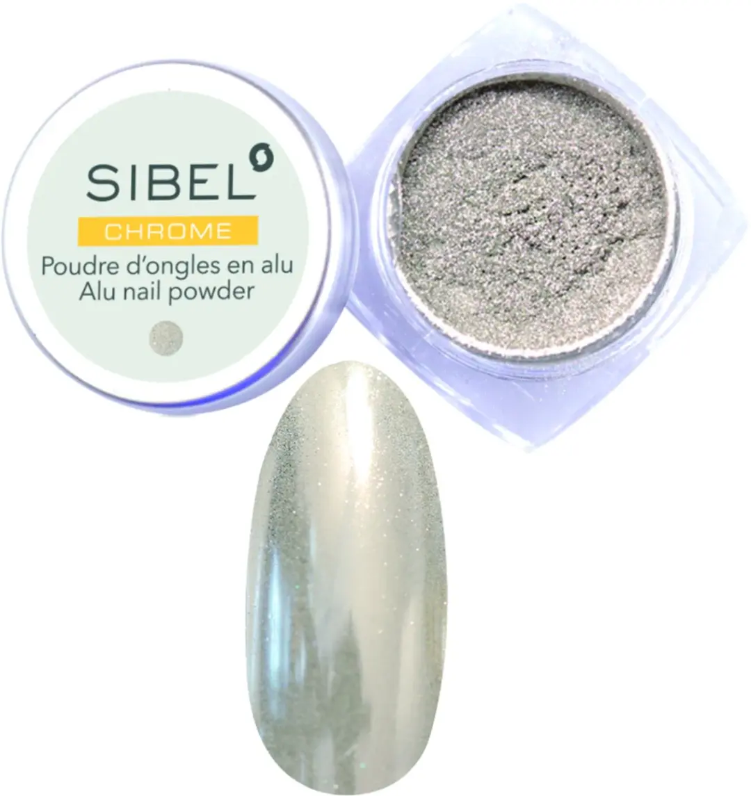 Sibel Nails Poeder Art Alu Nail Powder Chrome - Zwart