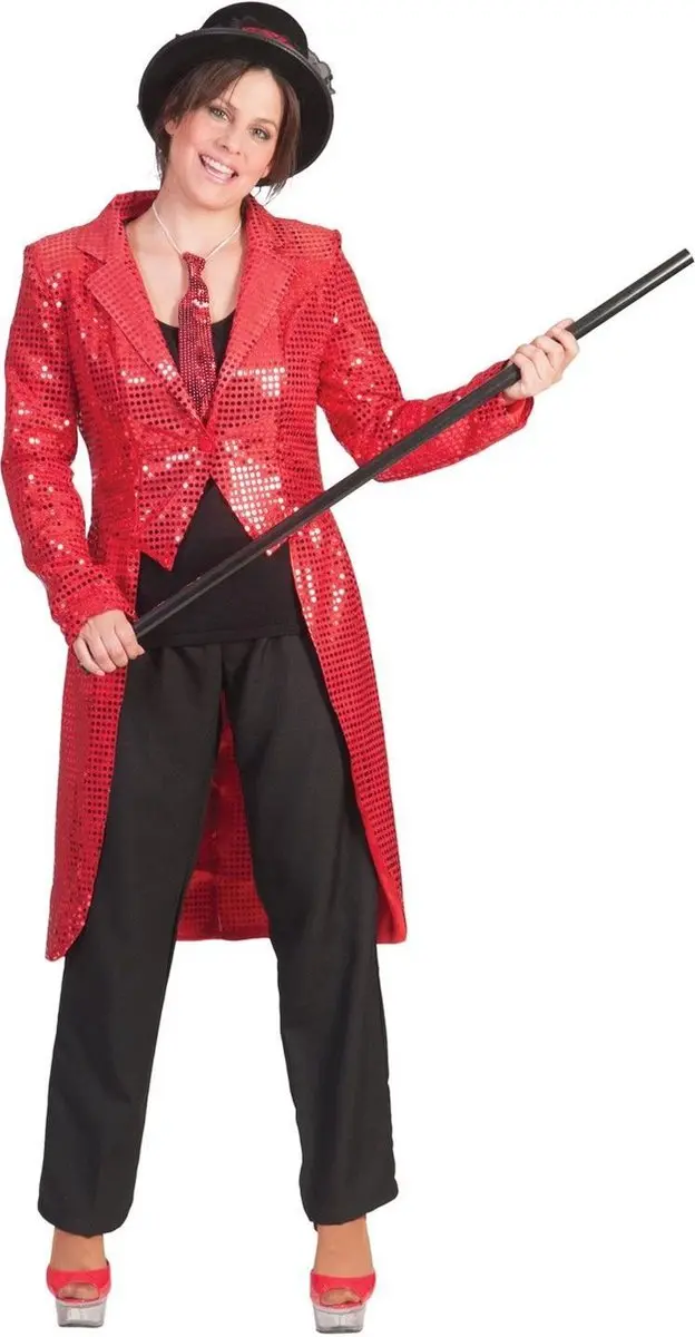 Espa Rode Slipjassen met Glitters - S/M - Rood
