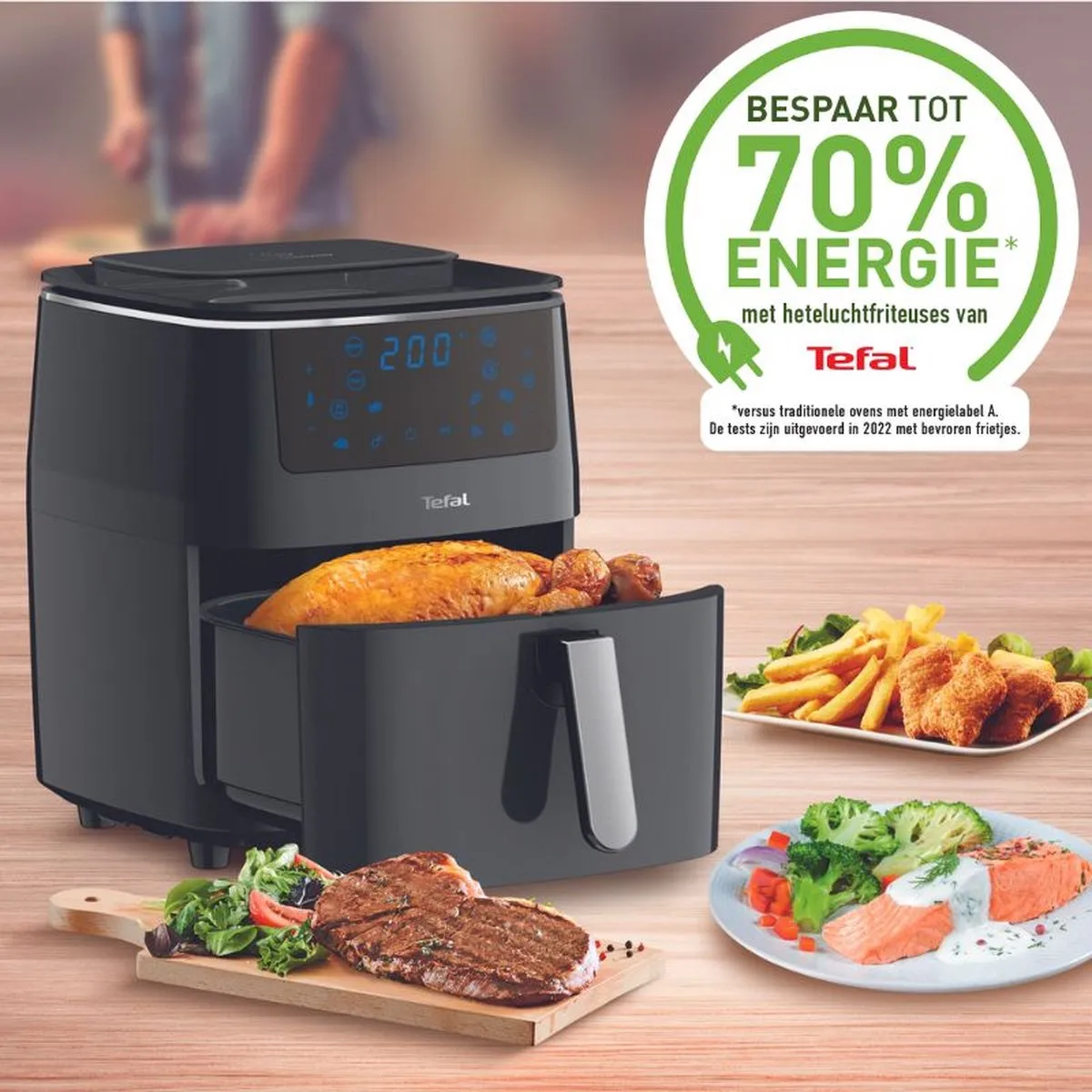 Tefal Easy Fry Grill & Steam FW2018 Airfryer 1700W - 6,5L - Zwart