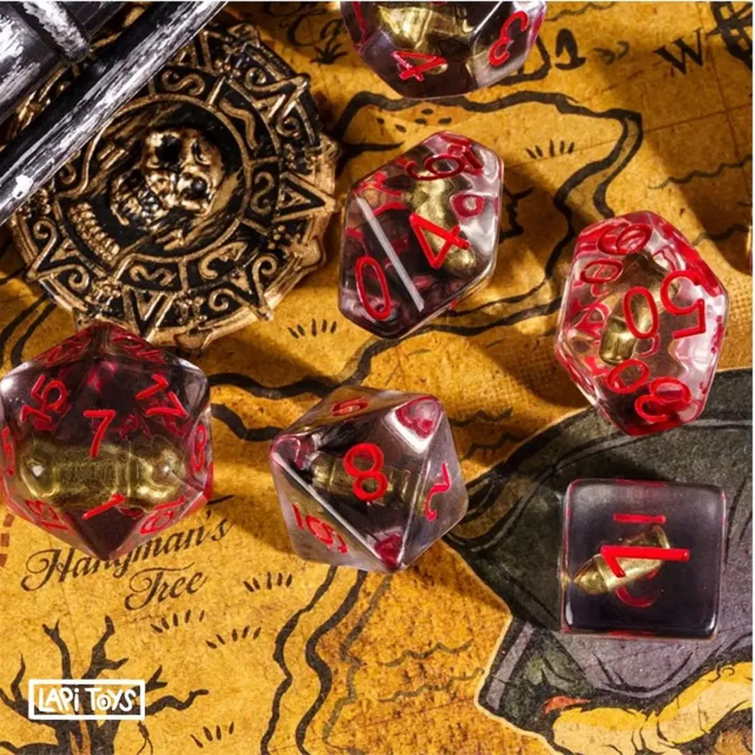 Lapi Toys D&D Polydice Set - 7 Stuks Transparant