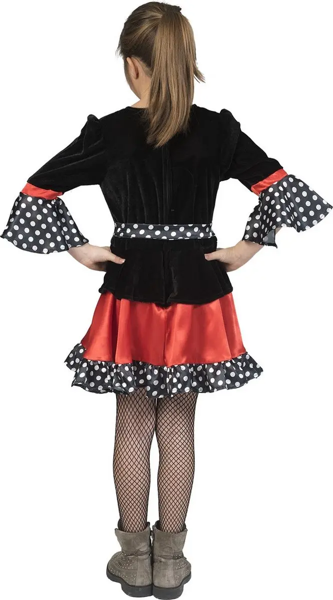 Espa Heksenjurk Polka Dotty Meisje - 104 - Rood/Zwart