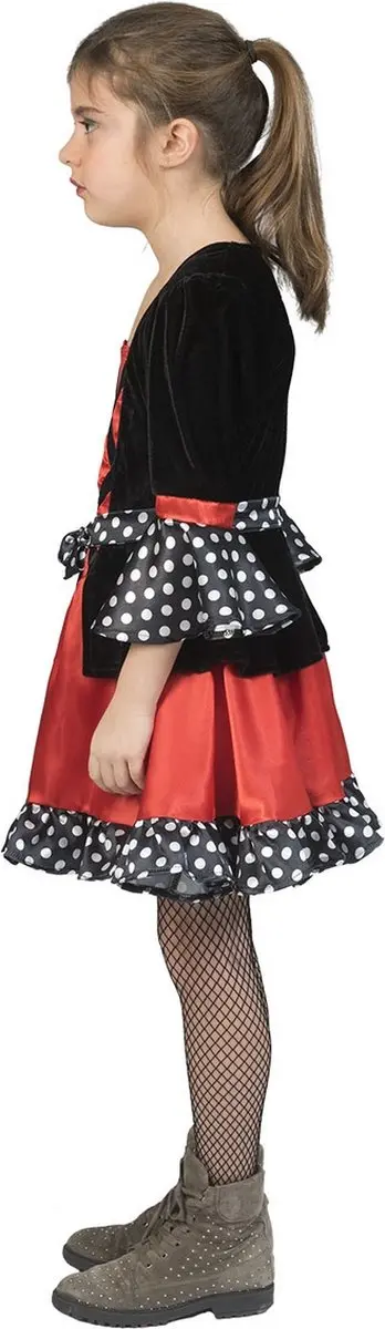 Espa Heksenjurk Polka Dotty Meisje - 104 - Rood/Zwart