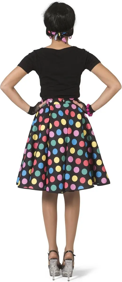 Espa Rock en Roll Rok Hotty Dotty - One Size - Regenboog/Zwart