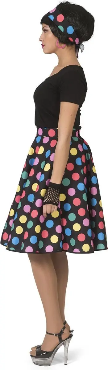 Espa Rock en Roll Rok Hotty Dotty - One Size - Regenboog/Zwart