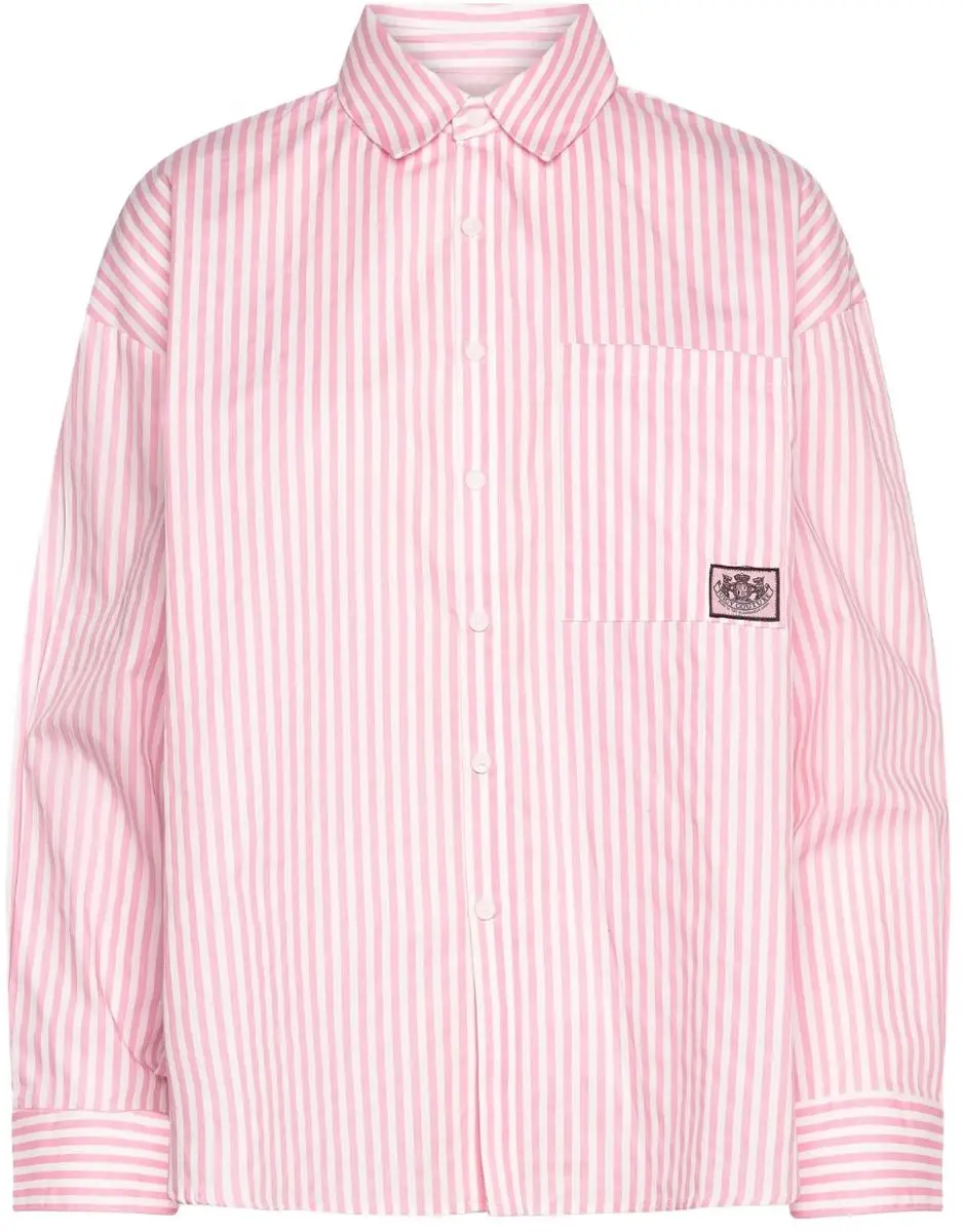 Juicy Couture Stripe Dog Crest Shirt - XS - Wit