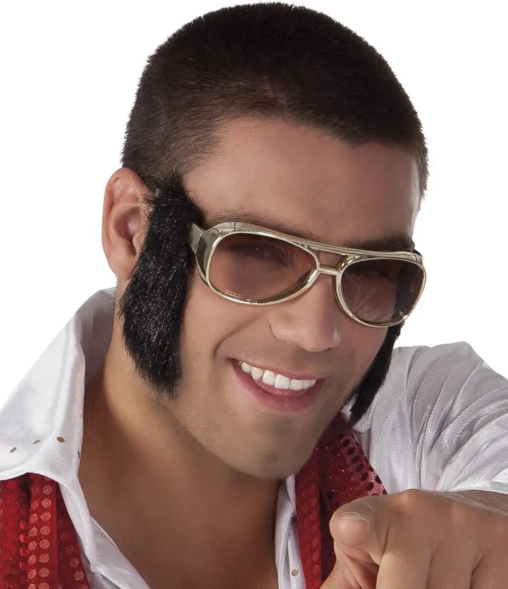 Espa Bril Elvis the King met bakkebaard - Zwart