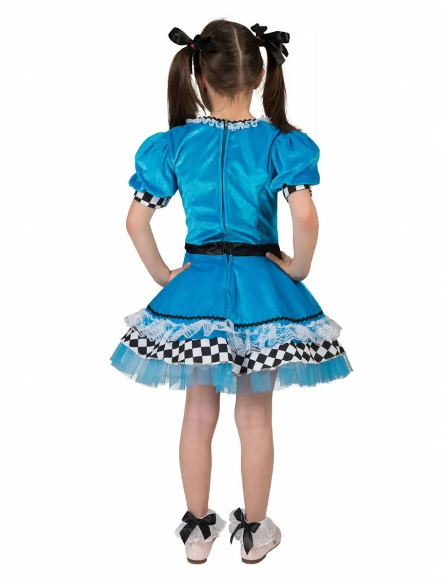 Espa Alice in Sprookjesland Jurkje - 128 - Blauw/Wit