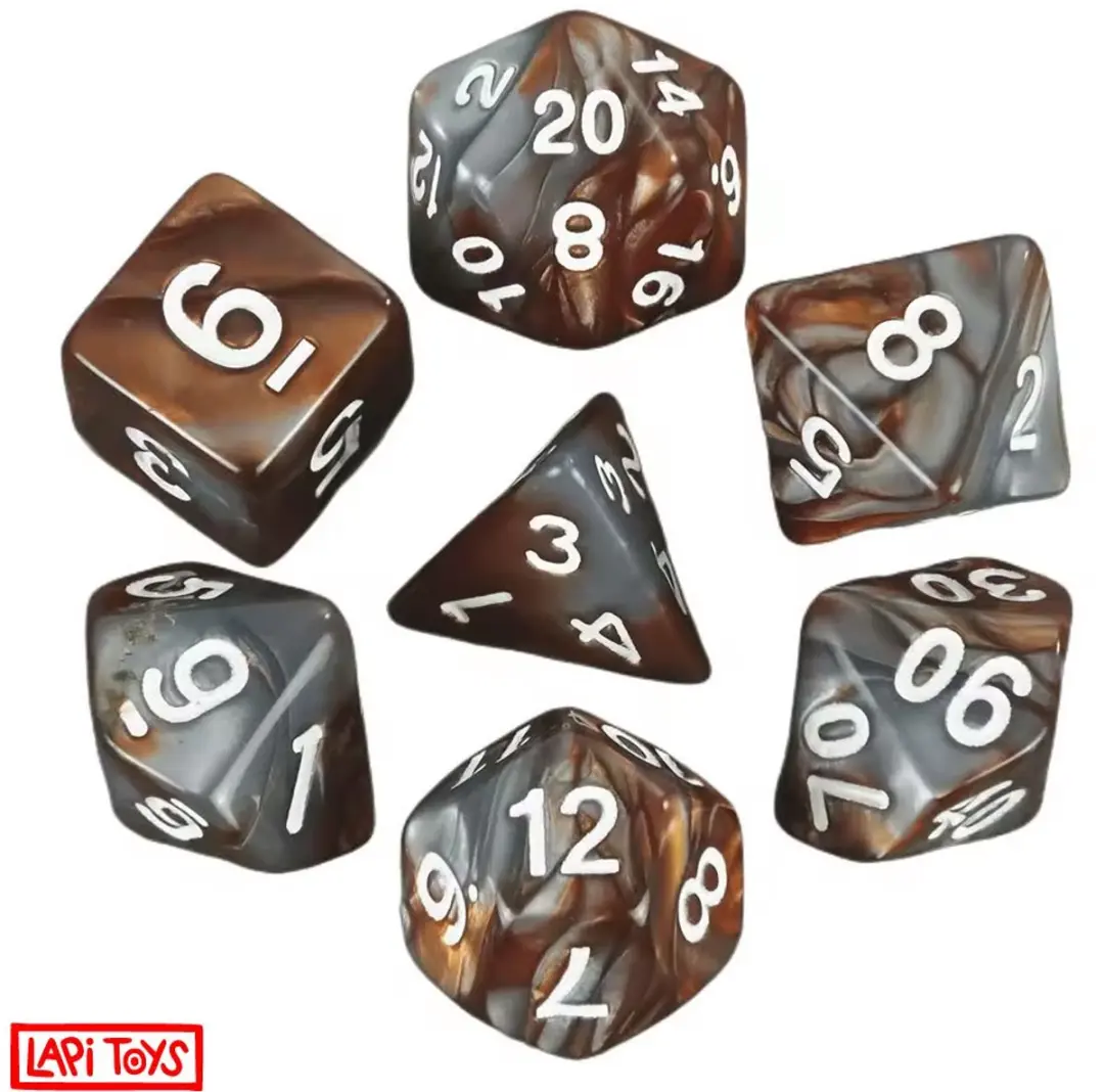 Lapi Toys D&D Dobbelstenen Acryl - 7-delig Zwart