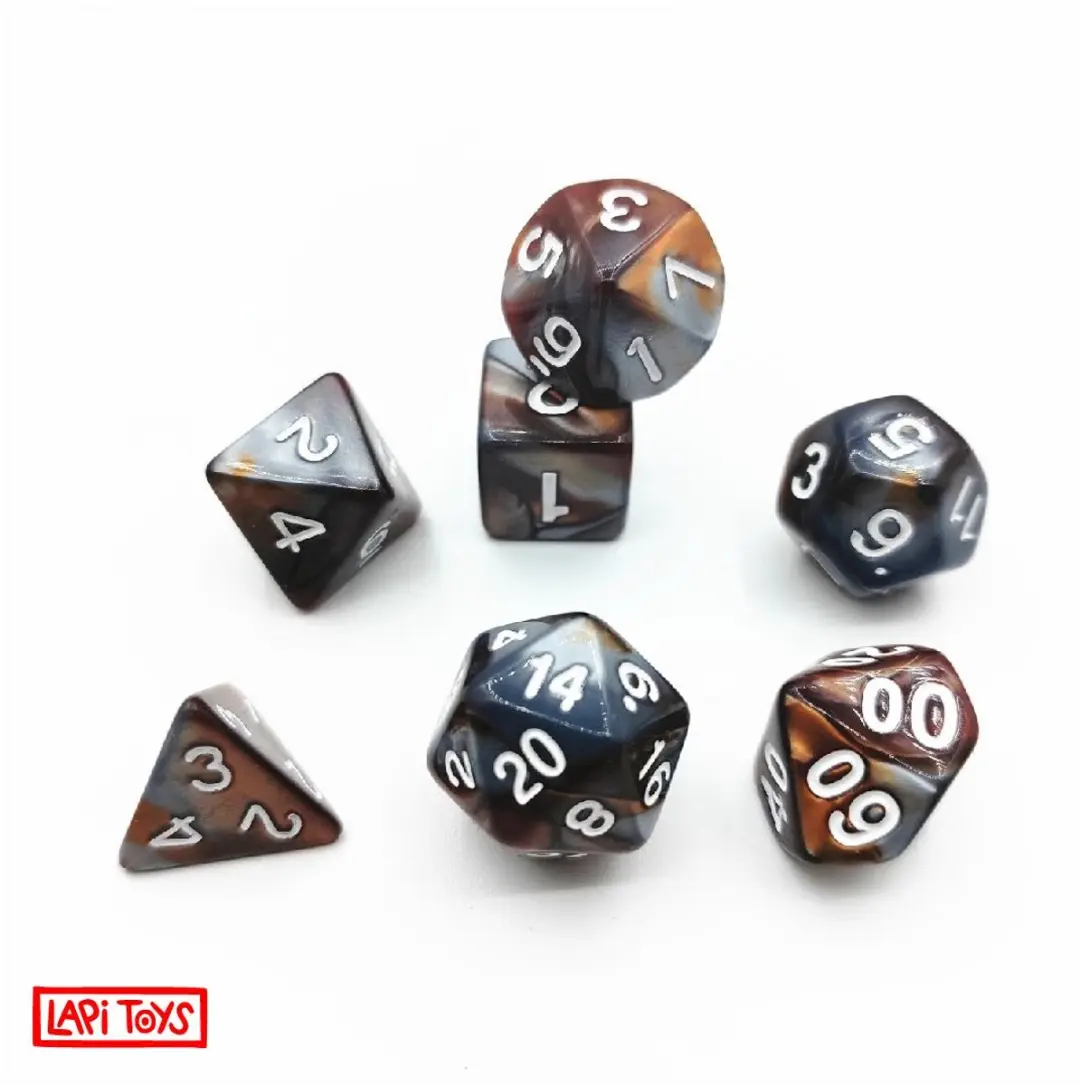Lapi Toys D&D Dobbelstenen Acryl - 7-delig Zwart