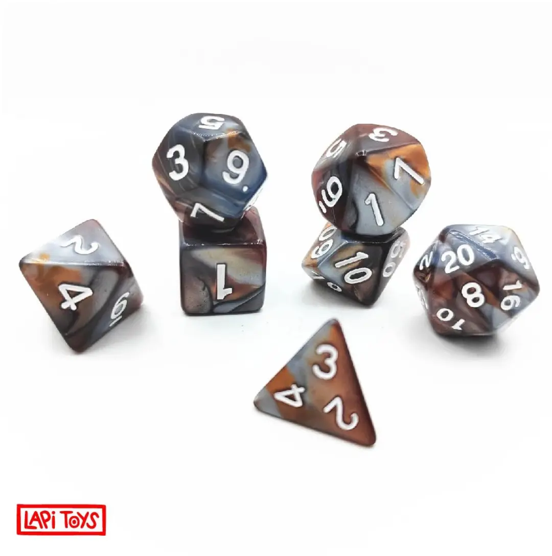 Lapi Toys D&D Dobbelstenen Acryl - 7-delig Zwart