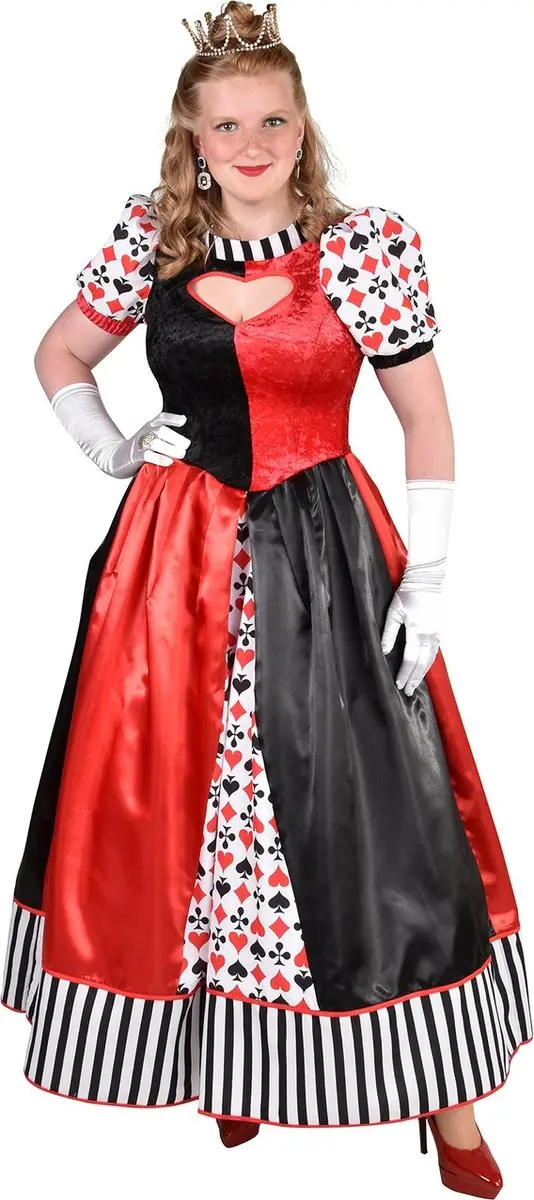 Espa Hartenkoningin Jurkje - XL - Rood/Wit/Zwart