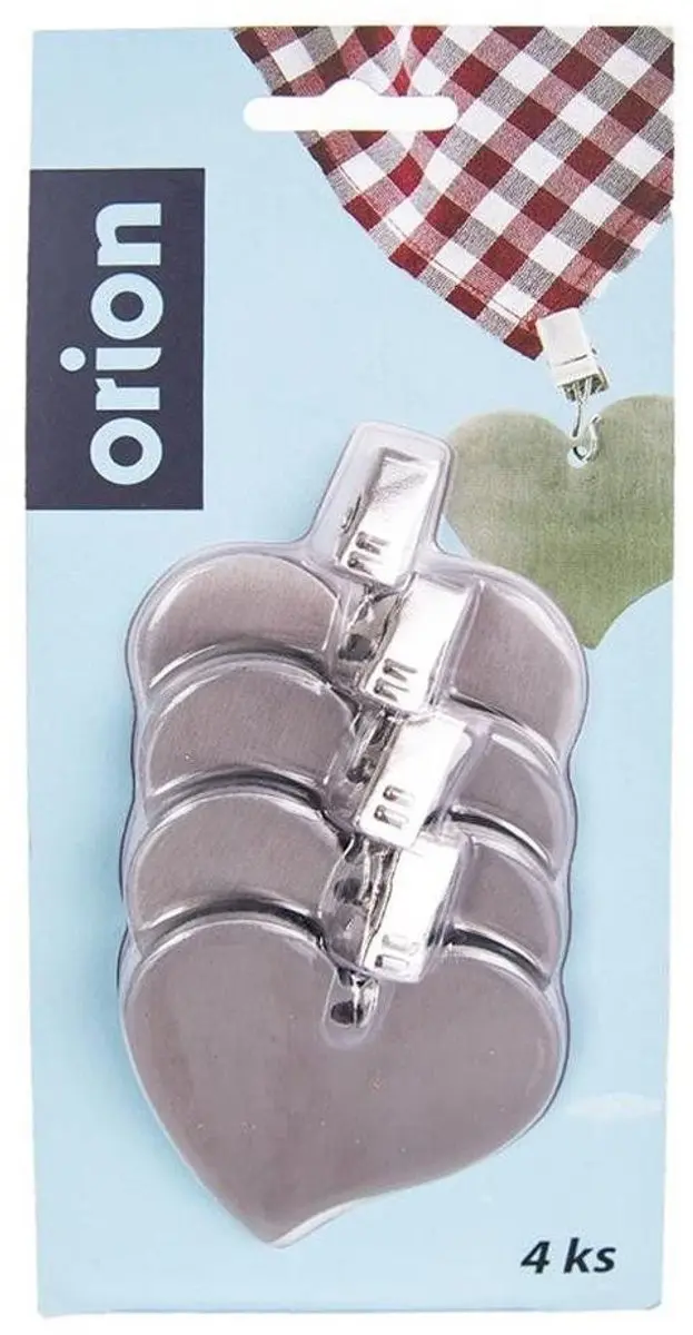 Orion Hartvormige Tafelklempjes Set van 4 - Roestvrij Staal