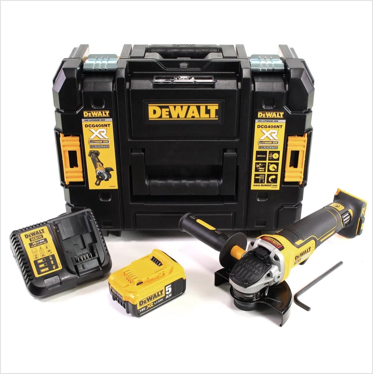 DeWalt DCG 406 P1 Haakse Slijper 18V 125mm - 5.0Ah Accu - afbeelding 2 van 5