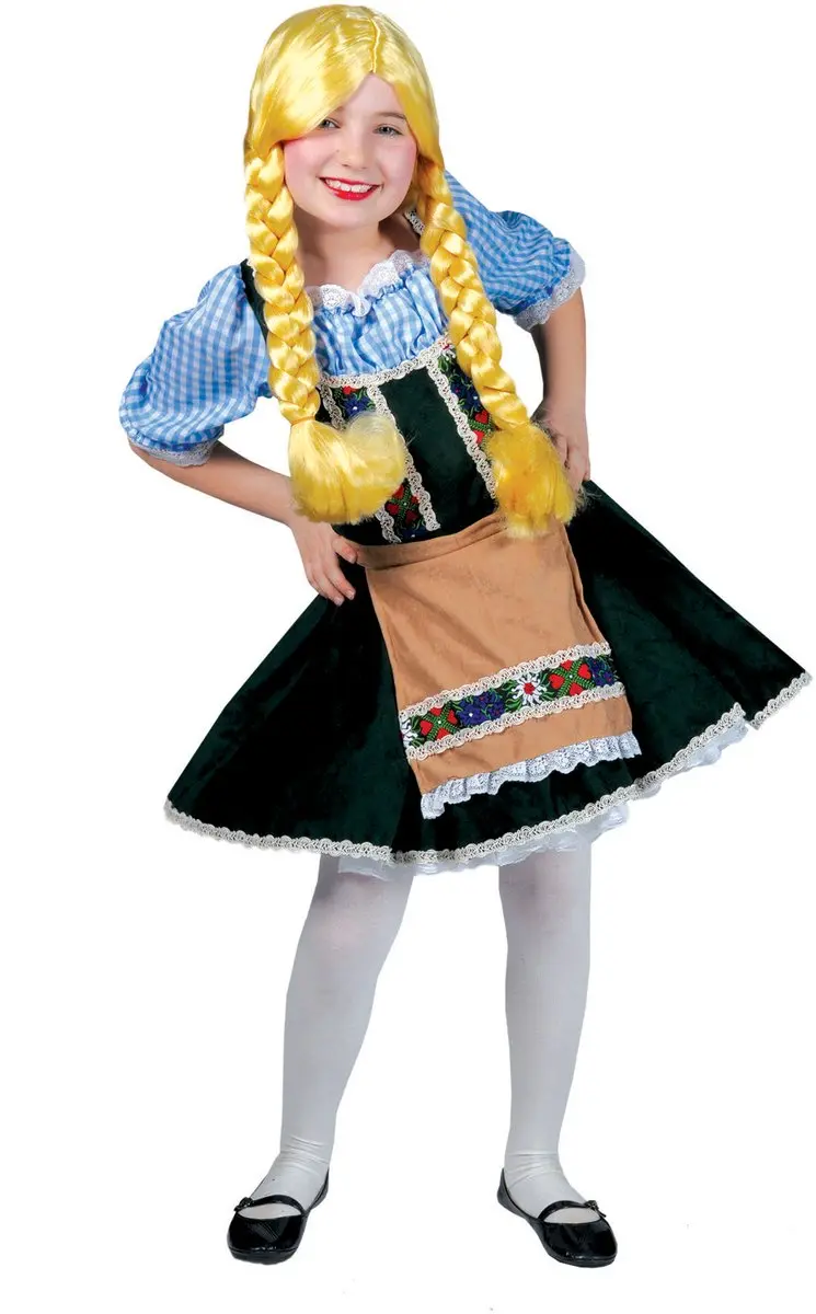 Espa Tiroler Jurkje Meisje 104 - Blauw Multikleur