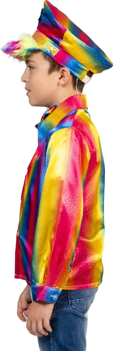 Espa Disco Shirt Stijn Regenboogkleuren - Maat 140