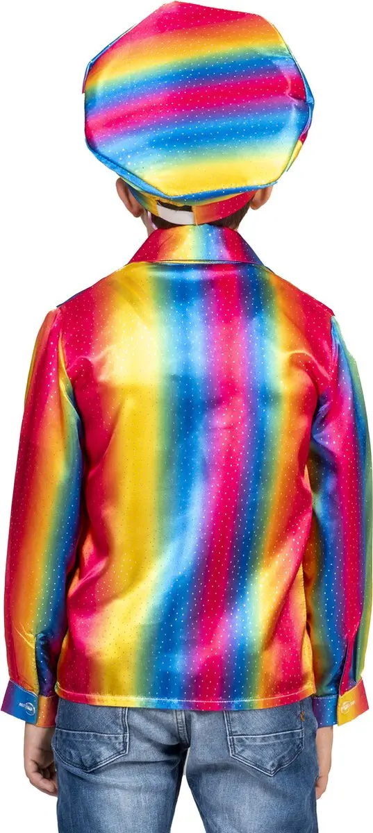 Espa Disco Shirt Stijn Regenboogkleuren - Maat 140