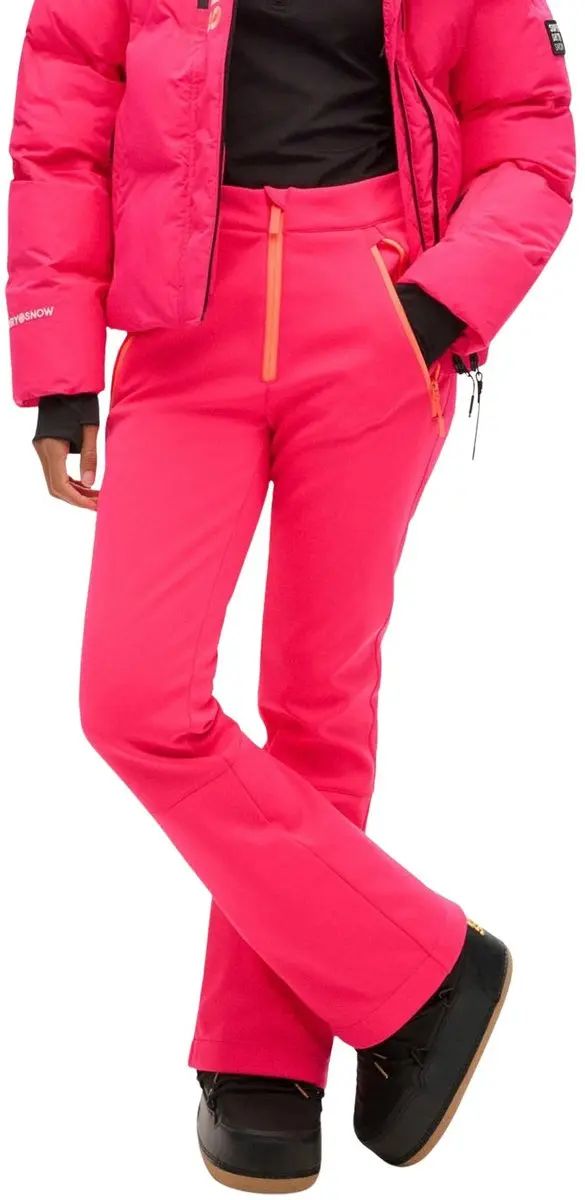 Superdry SKI Softshell Slim Broek Hyper Fire Pink M