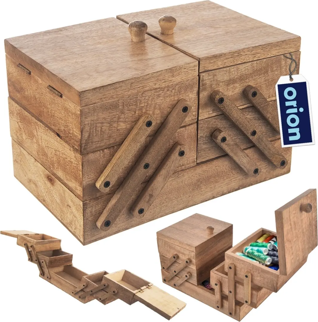 Orion Mango Naaidoos Hout - 30,5x71x18cm - afbeelding 6 van 6
