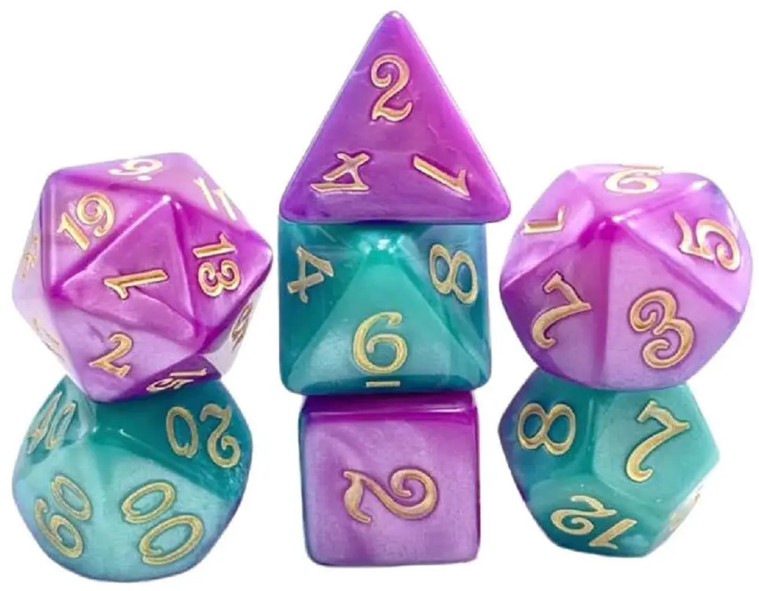 Lapi Toys DnD Dice Set Paars/ Groen