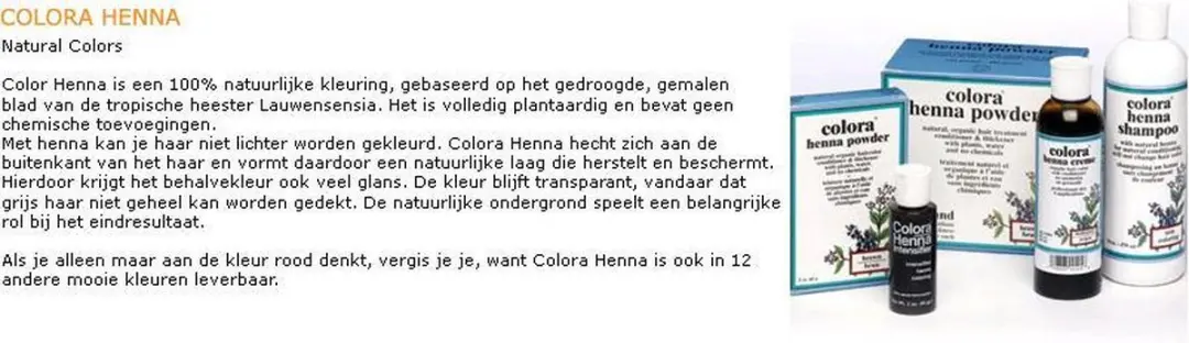 Colora Henna Kleurpoeder Mahogany 60g