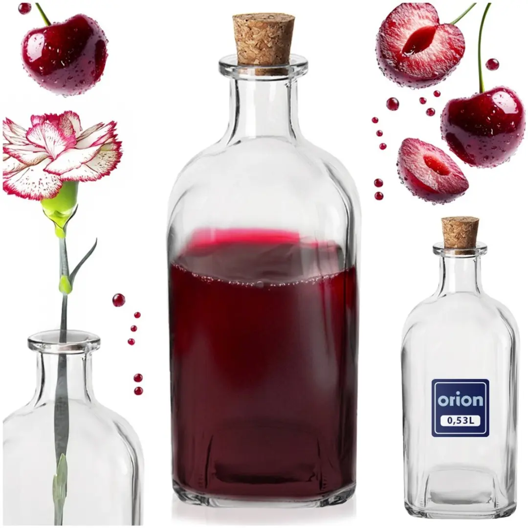 Orion Glazen Fles met Kurk 530ml - Transparant