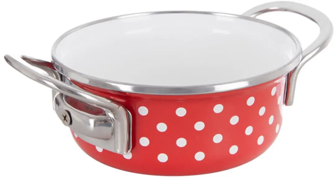 Orion Tecka Serie Emalieren Pan 600ml - Rood/Wit