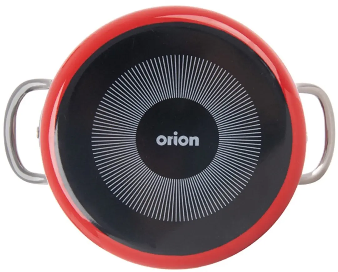 Orion Tecka Serie Emalieren Pan 600ml - Rood/Wit