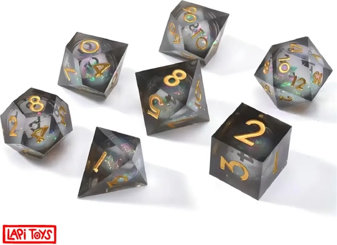 Lapi Toys DnD Dice Set Polydice - 7 Stuks Meerkleurig