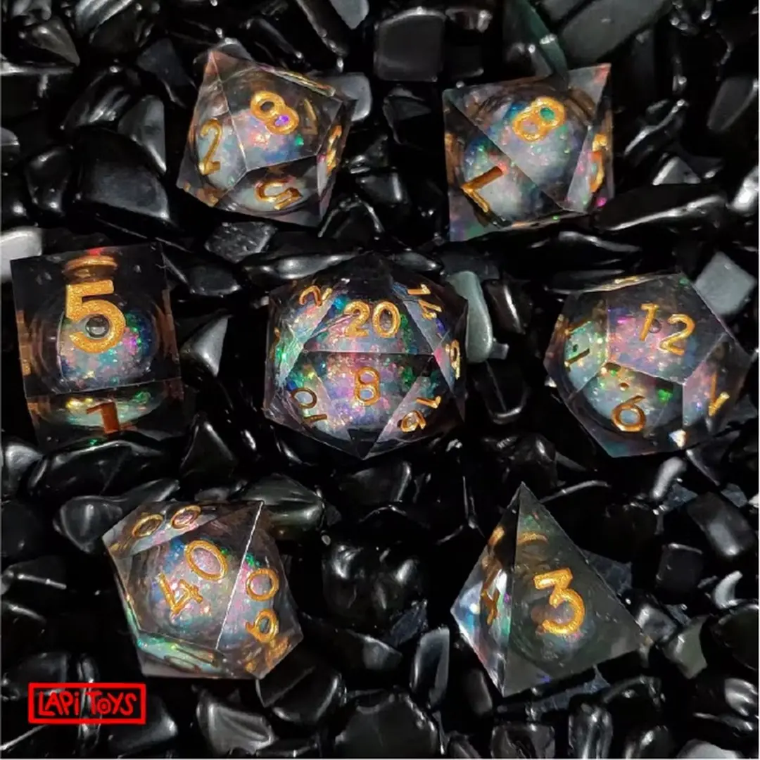 Lapi Toys DnD Dice Set Polydice - 7 Stuks Meerkleurig