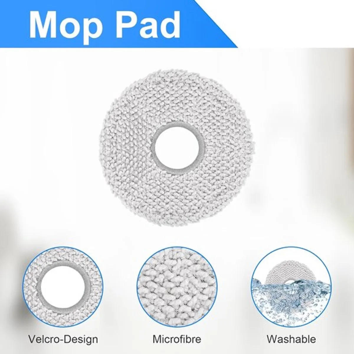 Set van 4 roterende dweildoeken voor Ecovacs Deebot X5 Omni robotstofzuiger